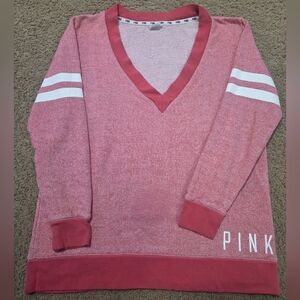 PINK Victoria's Secret Large Vintage V-Neck Pullover Sweatshirt